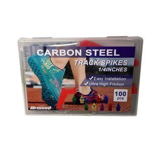 100 pcs Carbon Steel 1/4" Track Spikes With Tool 5 Colors Mriuuod New Sealed